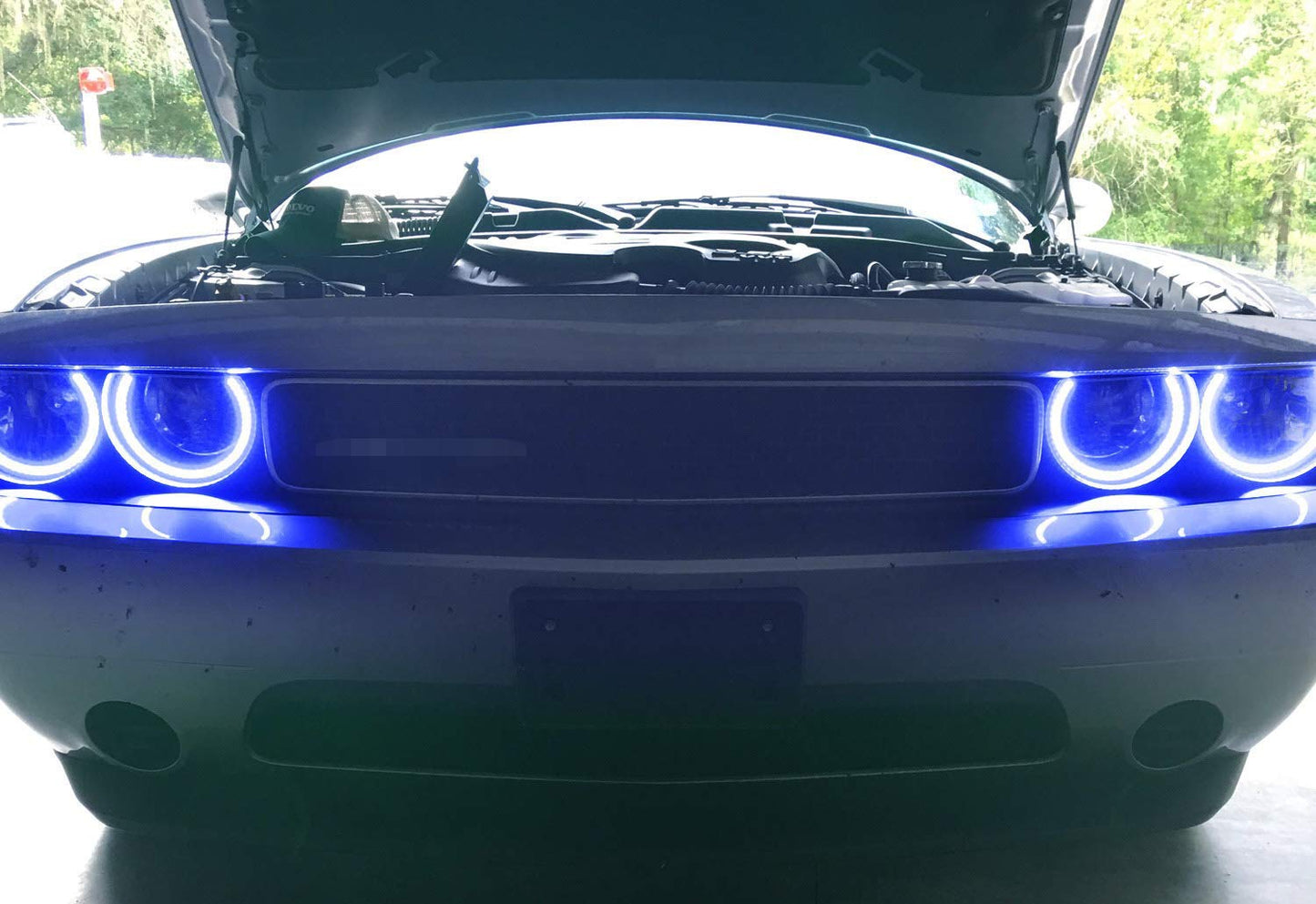 iJDMTOY 180-LED RGB Multi-Color LED Angel Eyes Halo Rings Compatible With 2008-2014 Dodge Challenger w/Wireless Remote Control