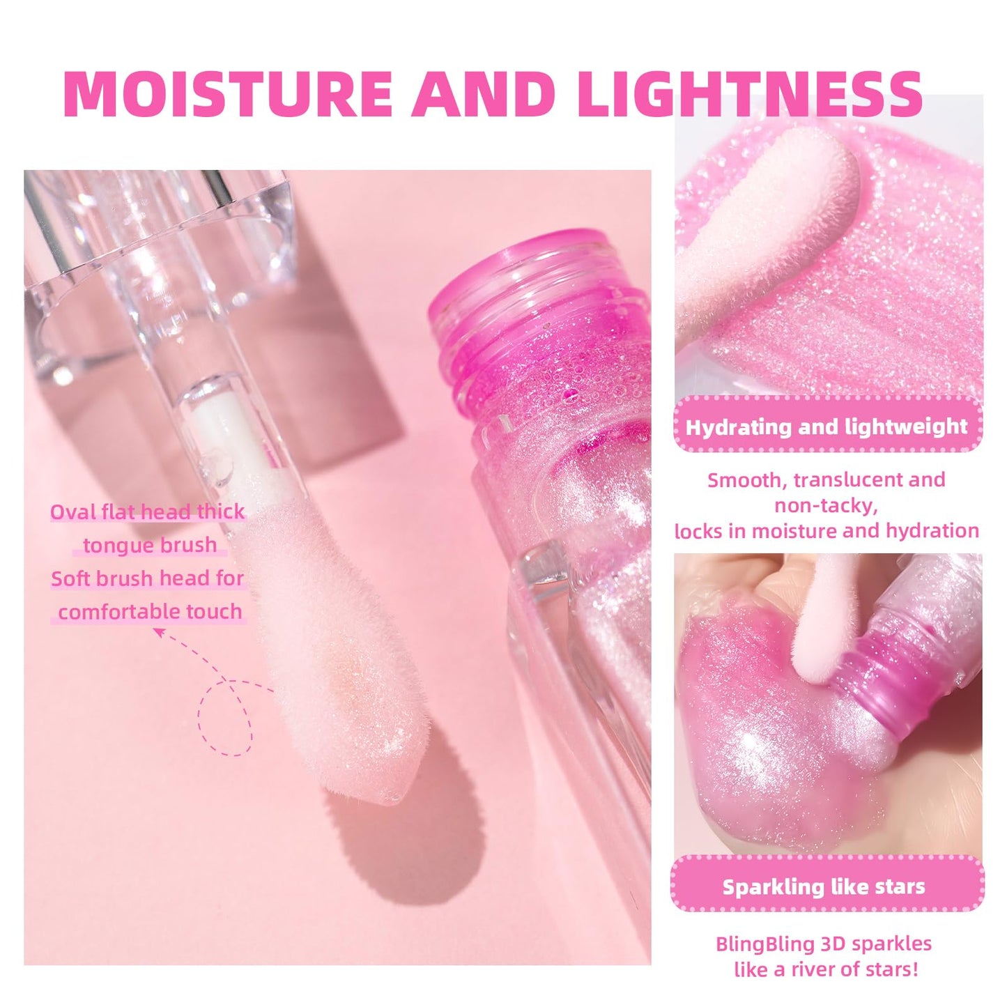 2Pcs Magic Color Changing Moisturizing Lip Glow Oil Plumping Glimmer Glow Lipstick, Hydrating Lip Gloss Lip Balm Transparent Lip Care, Long Lasting Moisturizing Non-sticky Fresh Texture Lip Oil