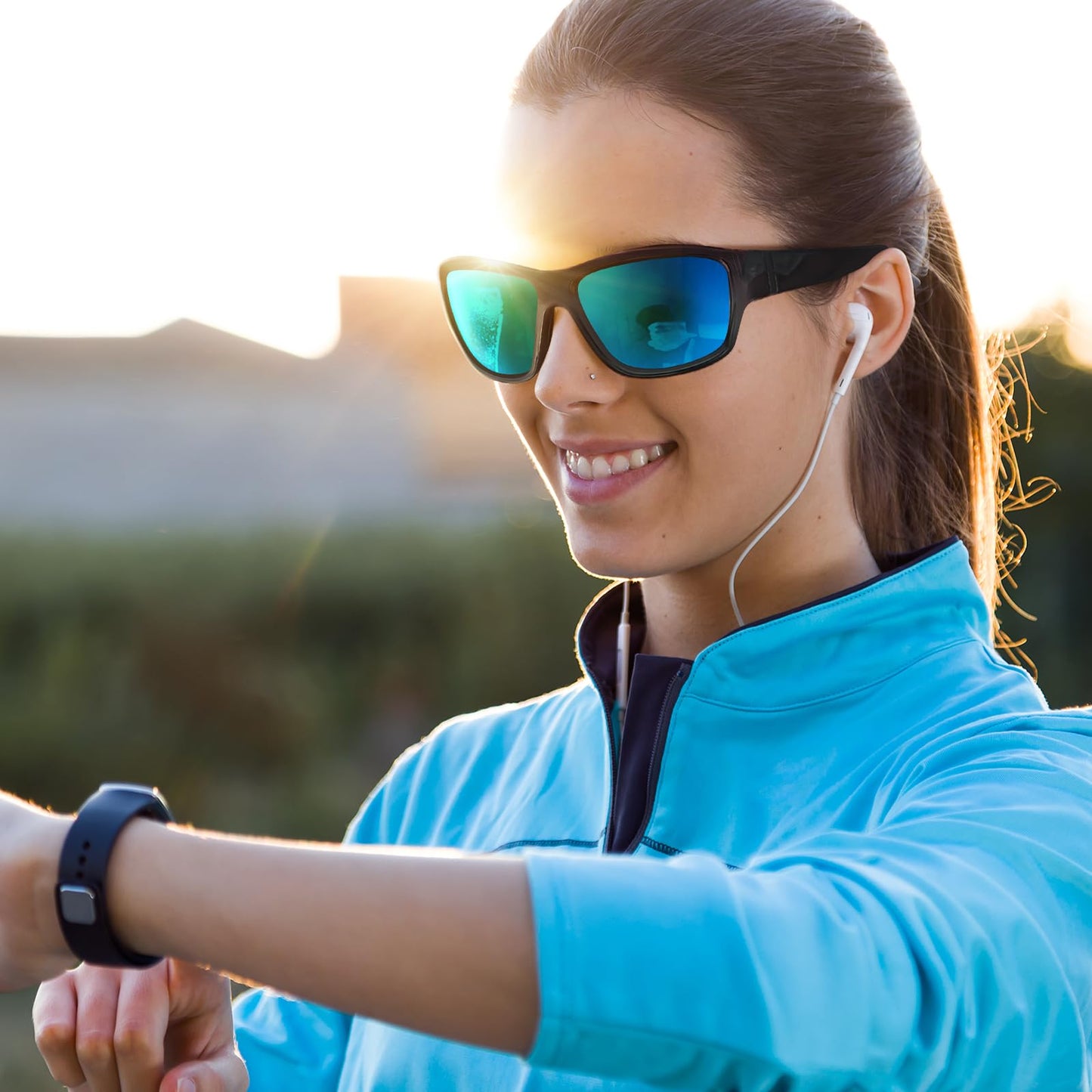 Dollger Polarized Sport Sunglasses for Men,100% UV Protection Running Goggles for Women Photochromic Sunglasses for Baseball Cycling Golf Fishing