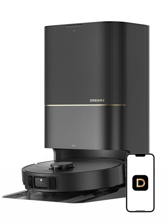 DREAME X40 Ultra Robotic Vacuum with Removable & Liftable Mop, 12,000Pa Suction, Side Brush Extensive Cleaning, 158°F Mop & Washboard Self Cleaning, Auto-Empty, Auto Refill, liftable Brushes