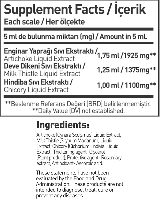 H-D Herbal Liver Detox, Cleanse, and Repair Liquid Supplement - Supports Gut Health and Kidney Function - Milk Thistle, Artichoke, and Chicory - Non-GMO (8.50oz)