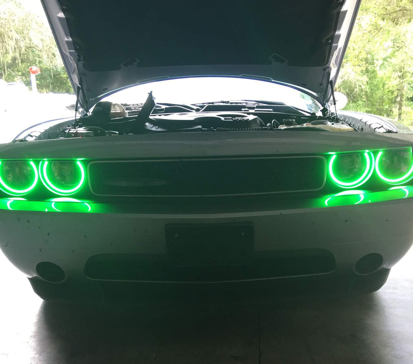 iJDMTOY 180-LED RGB Multi-Color LED Angel Eyes Halo Rings Compatible With 2008-2014 Dodge Challenger w/Wireless Remote Control