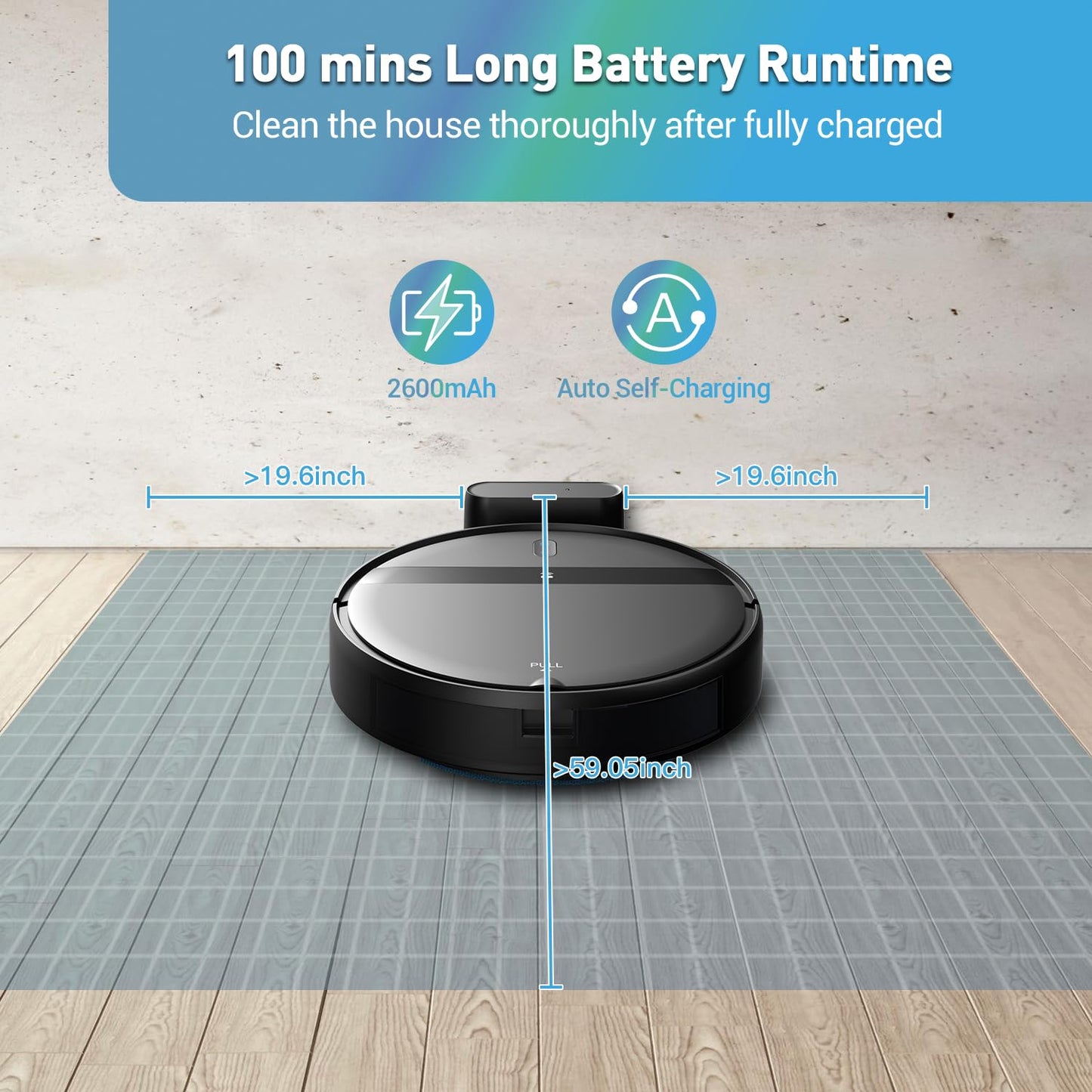Kilgone Robot Vacuum and Mop Combo, 2-in-1 Robotic Vacuum Cleaner with Tangle-Free Suction, WiFi/Alexa/App Control, Auto Recharge, Ultra-Slim Quiet Design for Pet Hair, Hard Floors & Low-Pile Carpets