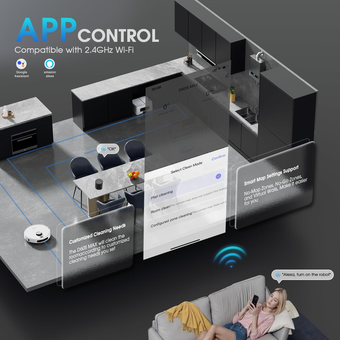 SHELIKI Robot Vacuum and Mop, 3-in-1 Robotic Vacuums Cleaner with LiDAR Navigation Smart Mapping & Max Strong 6000Pa Suction, Self Emptying Bases for 70 Days-White