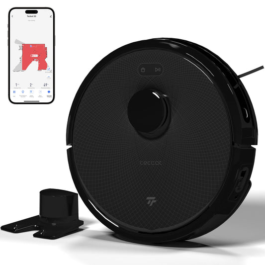 TECBOT S3 PRO Robotic Vacuum Cleaner and mop, LiDAR Navigation, 150mins Runtime&4,000Pa Suction, Automatic Charging Robot Vacuum Cleaner, WiFi,App,Alexa, Ideal for Hard Floor, Pet Hair,Black