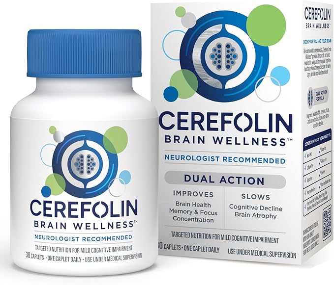 Brain Wellness, Targeted Nutrition for Cognitive Support, Improves Memory, Focus & Concentration, L-Methylfolate, NAC, B12, Neurologist Recommended (30 Count)