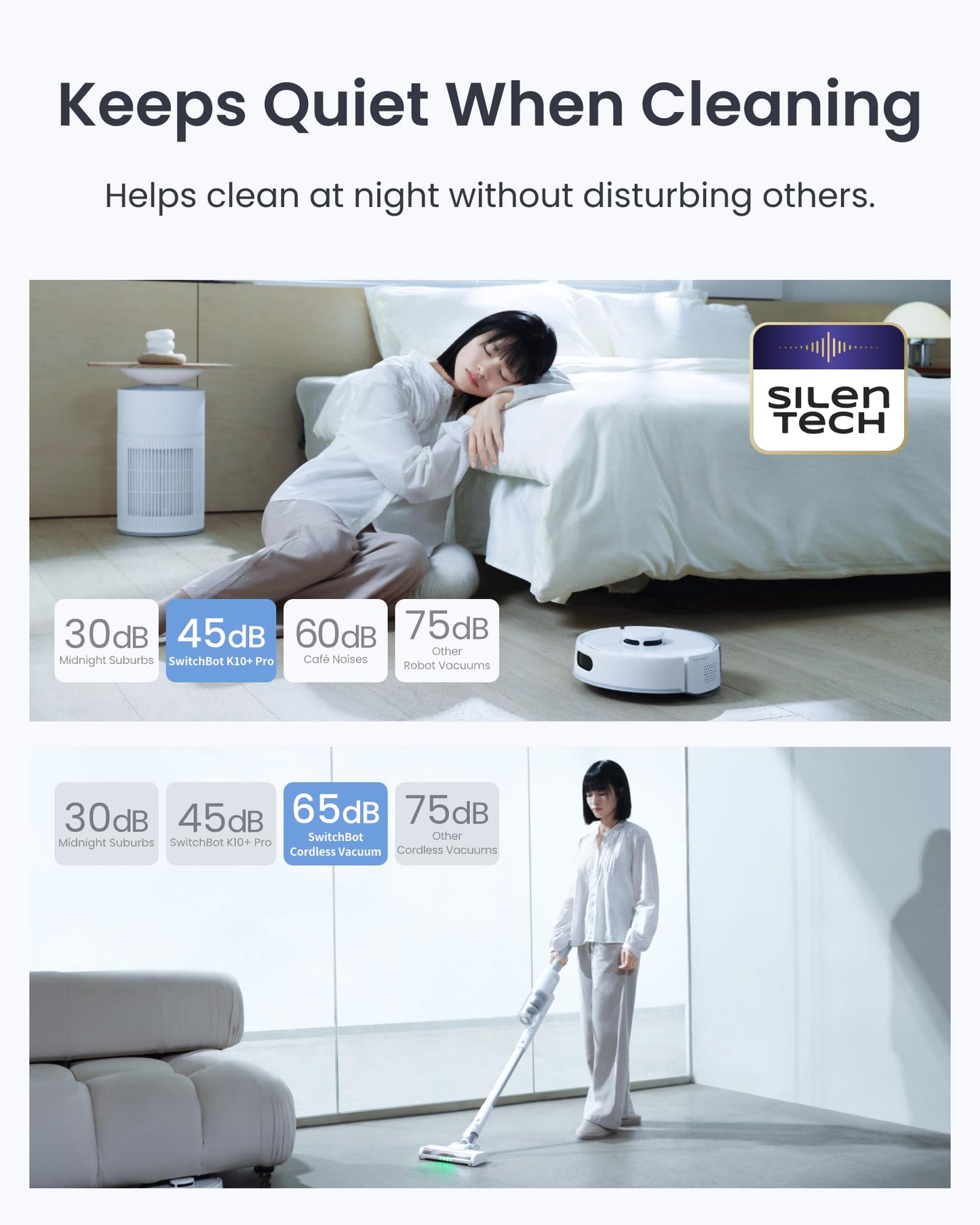 SwitchBot Robot Vacuum and Cordless Vacuum Cleaner K10+ Pro Combo, TwinFlow™ Suction Tech, Dual Dust Collection Station, Compact, Lightweight, Quiet, Compatible with Alexa/Siri/Matter(Hub 2 Required)