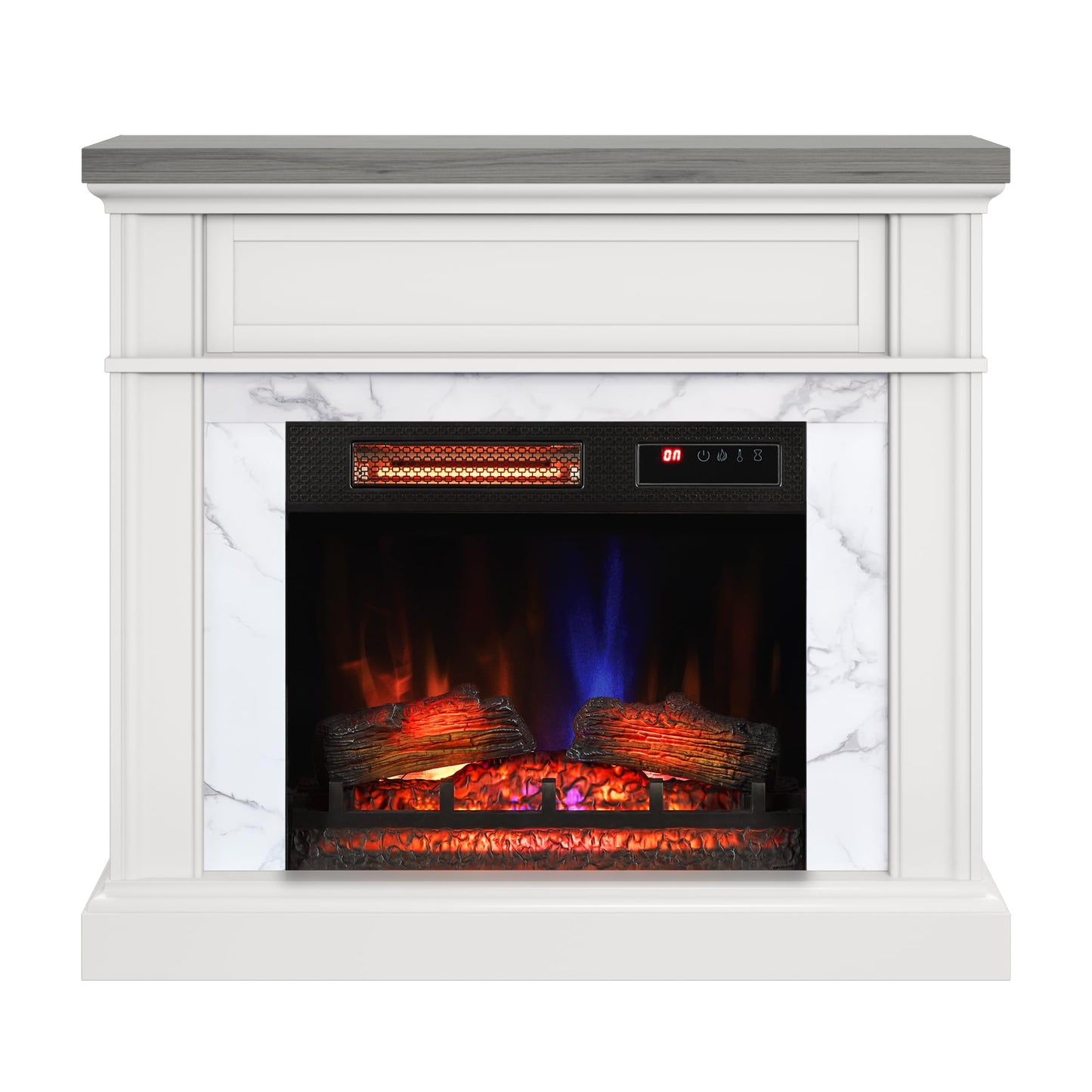 duraflame® Wall Mantel Electric Fireplace, Bright White