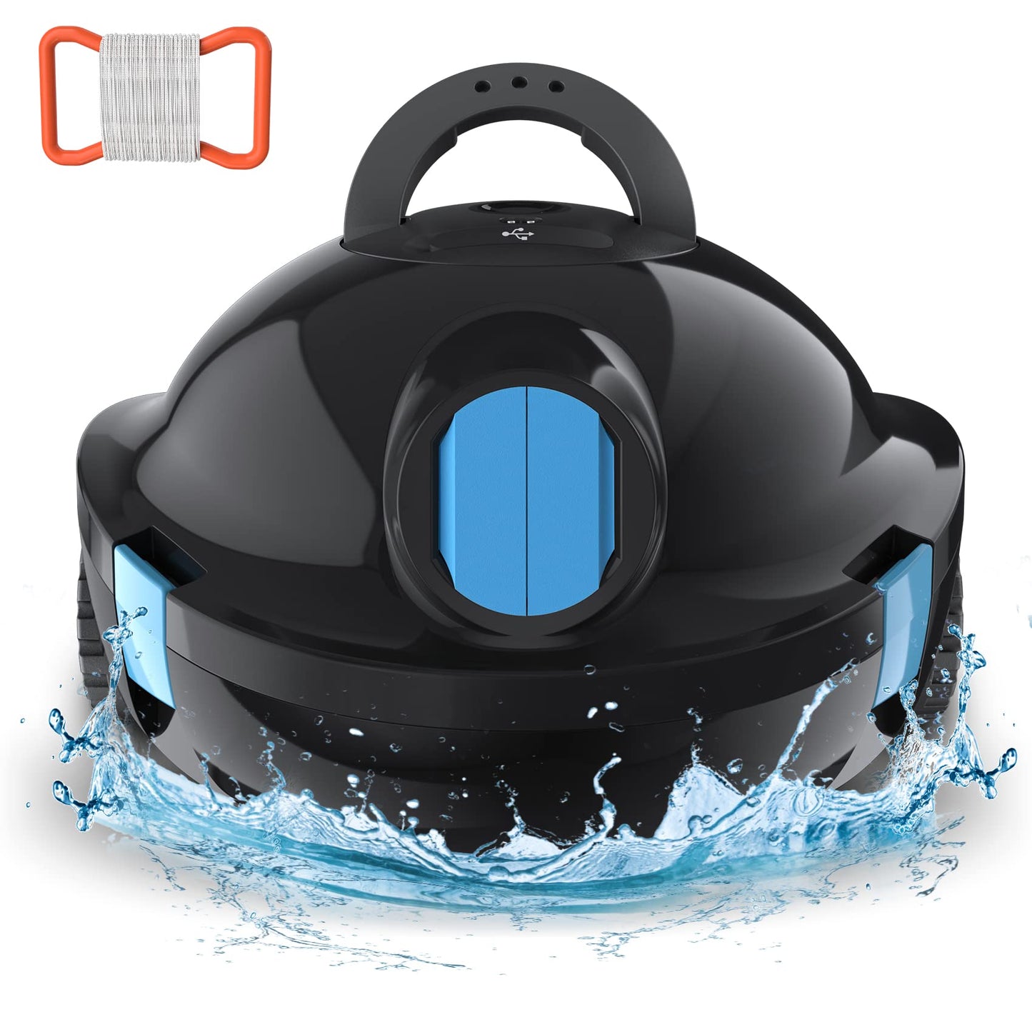 OUCAXIA Y10 Cordless Robotic Pool Cleaner Automatic Vacuum - 90 Mins Runtime, Powerful Suction, Self-Parking, Lightweight for Above/Inground Pools Up to 65ft/1100 Sq.Ft