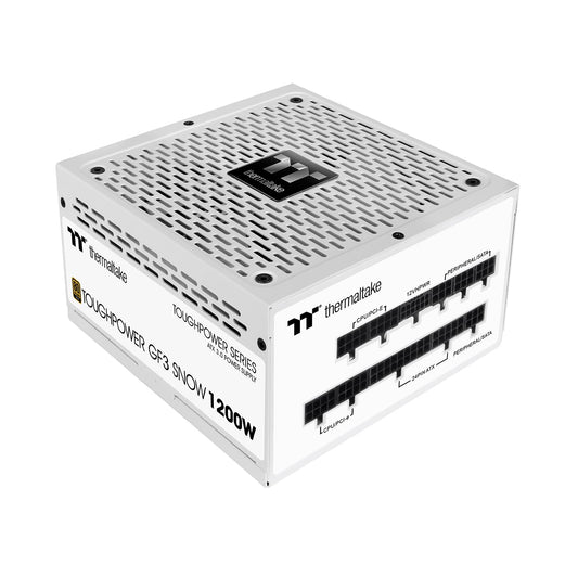Thermaltake Toughpower GF3 Snow Edition 1200W 80+ Gold Full Modular SLI/Crossfire Ready ATX 3.0 Power Supply PCIe Gen.5 600W 12VHPWR Connector Included PS-TPD-1200FNFAGU-N 10 Year Warranty