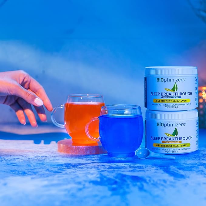 BiOptimizers Sleep Breakthrough - Tropical Dreams & Blueberry Dreams Flavor Bundle - 405g