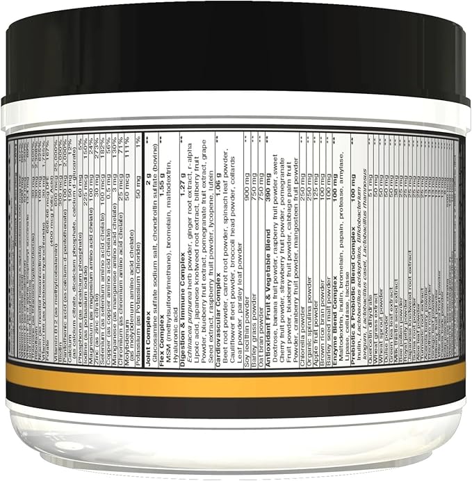 CONTROLLED LABS Orange Triad Plus Greens for Men and Women, 30 Servings Iron Free Sports Supplement for Overall Health, Multivitamin, Digestion, Immune System, and Joint Health