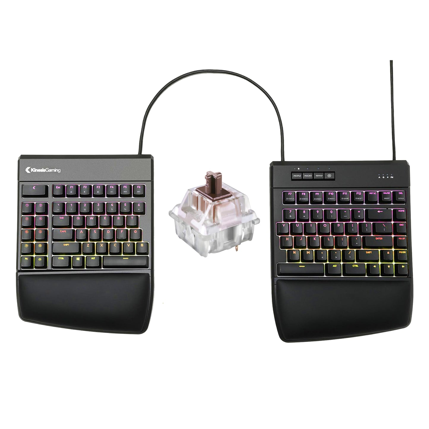 KINESIS GAMING Freestyle Edge RGB Split Mechanical USB Keyboard (MX Brown)