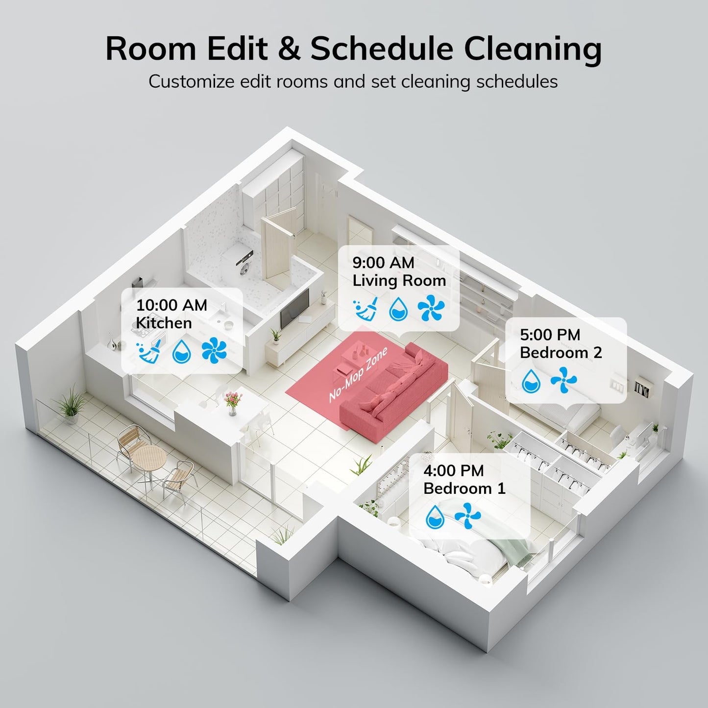 ILIFE A12 Pro Robot Vacuum and Mop Combo, Self Emptying Station for 60 Days, LiDAR Navigation, Home Mapping, No-Go Zones, 2.4G WiFi/App/Alexa/Remote Control, for Hard Floors, 110V