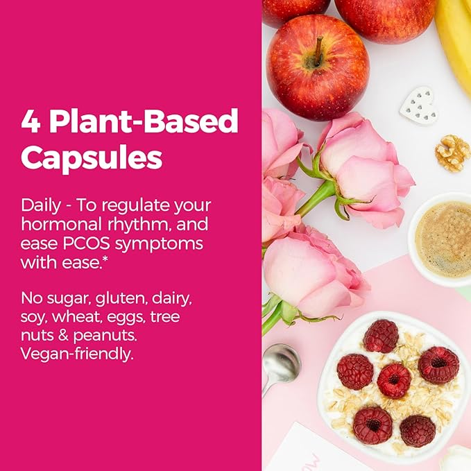 Inositol Supplement, Myo-Inositol & D-Chiro Inositol Fertility Supplements for Women, 40:1 Ideal Ratio, Hormone Balance and Ovarian Support, 120 Vegan Capsules