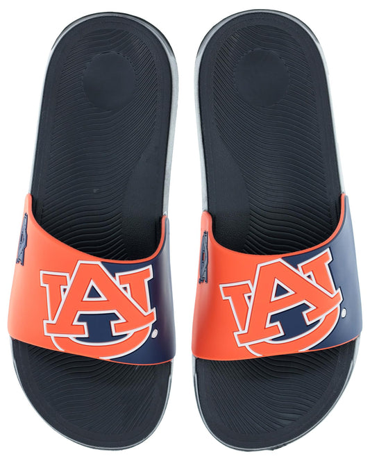 FOCO Men's NCAA Big Logo Raised Slide, Auburn Tigers, Large