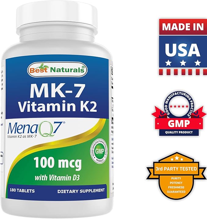 Best Naturals Vitamin K2 (MK7) with D3 & Vitamin D3 10000 I