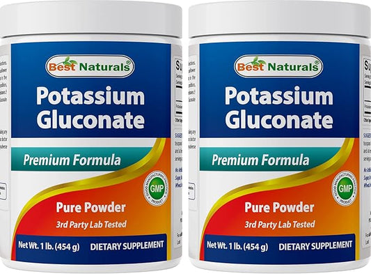 Best Naturals Potassium Gluconate 1lb Powder (1 LB (Pack of 2))