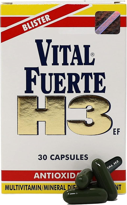 H3, Vitamins and Minerals, Antioxidant, 30 Capsules, Blister