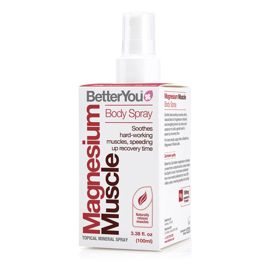 Betteryou Magnesium Muscle Body Spray - Muscle Relief Spray - Magnesium, Arnica, And Lemon Oil - Gentle Heat For Muscle And Join