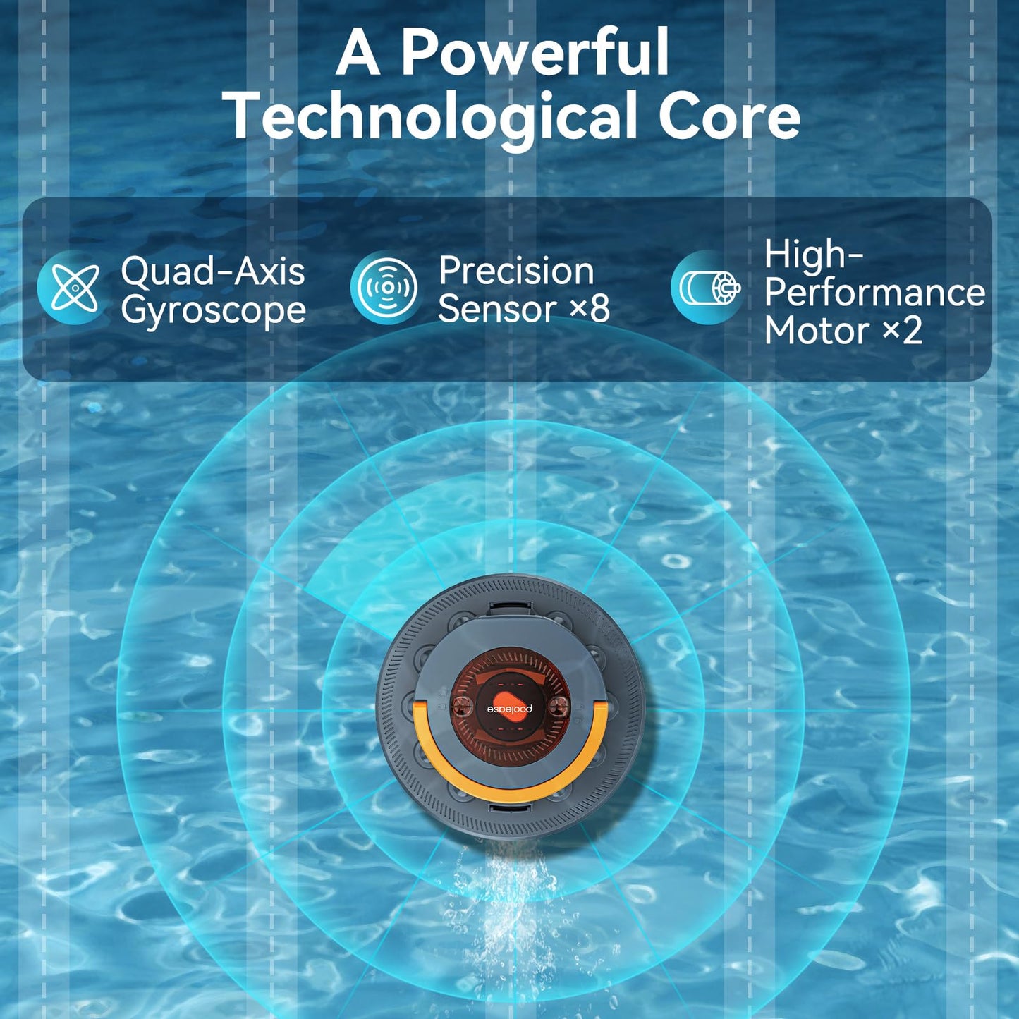 X2 Cordless Pool Cleaner Robot, Robotic Pool Vacuum for Above/In Ground Pool, 45W Dual-Motor, Self-Parking, Enhanced with 2L Debris Capacity