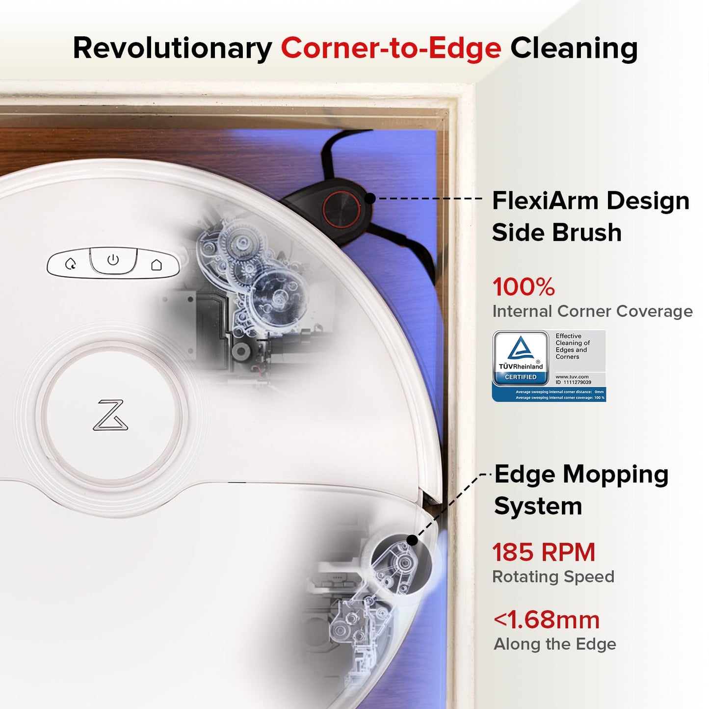 roborock S8 Max Ultra Robot Vacuum and Mop, All-in-One Dock, PreciSense LiDAR Navigation, Smart Dirt Detection, Self-Emptying, 8000Pa Suction for Various Floors, 20mm Auto Lifting for Carpet, White