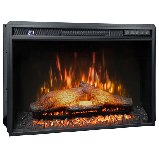 Rodalflame 26" Wide Electric Fireplace Insert, 6 Brightness Level, 5 Flame Speed, 62-82℉, Timer & Remote Control, Indoor Fireplace