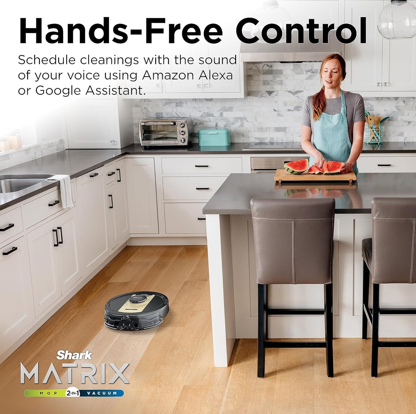 SHARK Shark RV2410WD IQ 2-in-1 Robot Vacuum & Mop with Matrix Clean & Sonic Mopping, Perfect for Pet Hair, Carpets, Hard Floors, Compatible with Alexa, Black/Gold, No Self-Empty Base (Renewed)