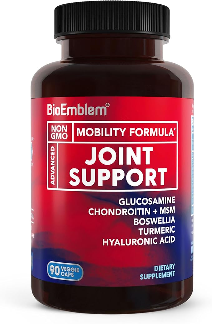 BioEmblem Turmeric Curcumin Supplement with BioPerine and Joint Support
