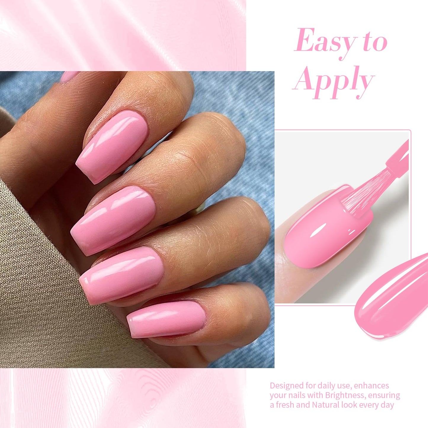 Born Pretty Pink Gel Nail Polish 15ml Paris Pink Color Nail Art Design Manicure DIY Salon Home Long Lasting