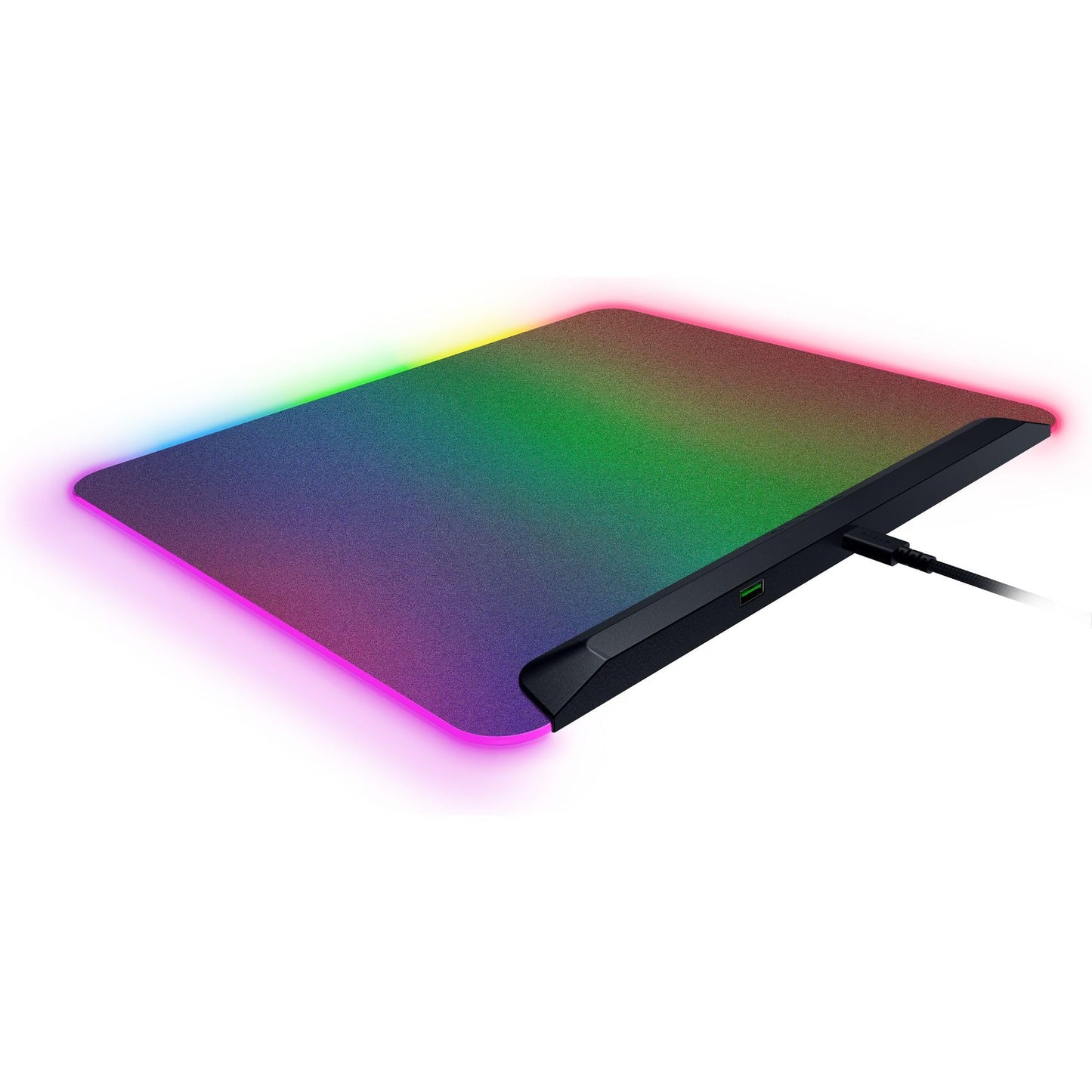 Razer Firefly V2 Pro Fully Illuminated RGB Gaming Mouse Mat: Backlit Design - 15 Zone Lighting - USB 2.0 Port - Detachable USB Type C Cable - Micro Textured Surface - Anti Slip Base - Phantom Green