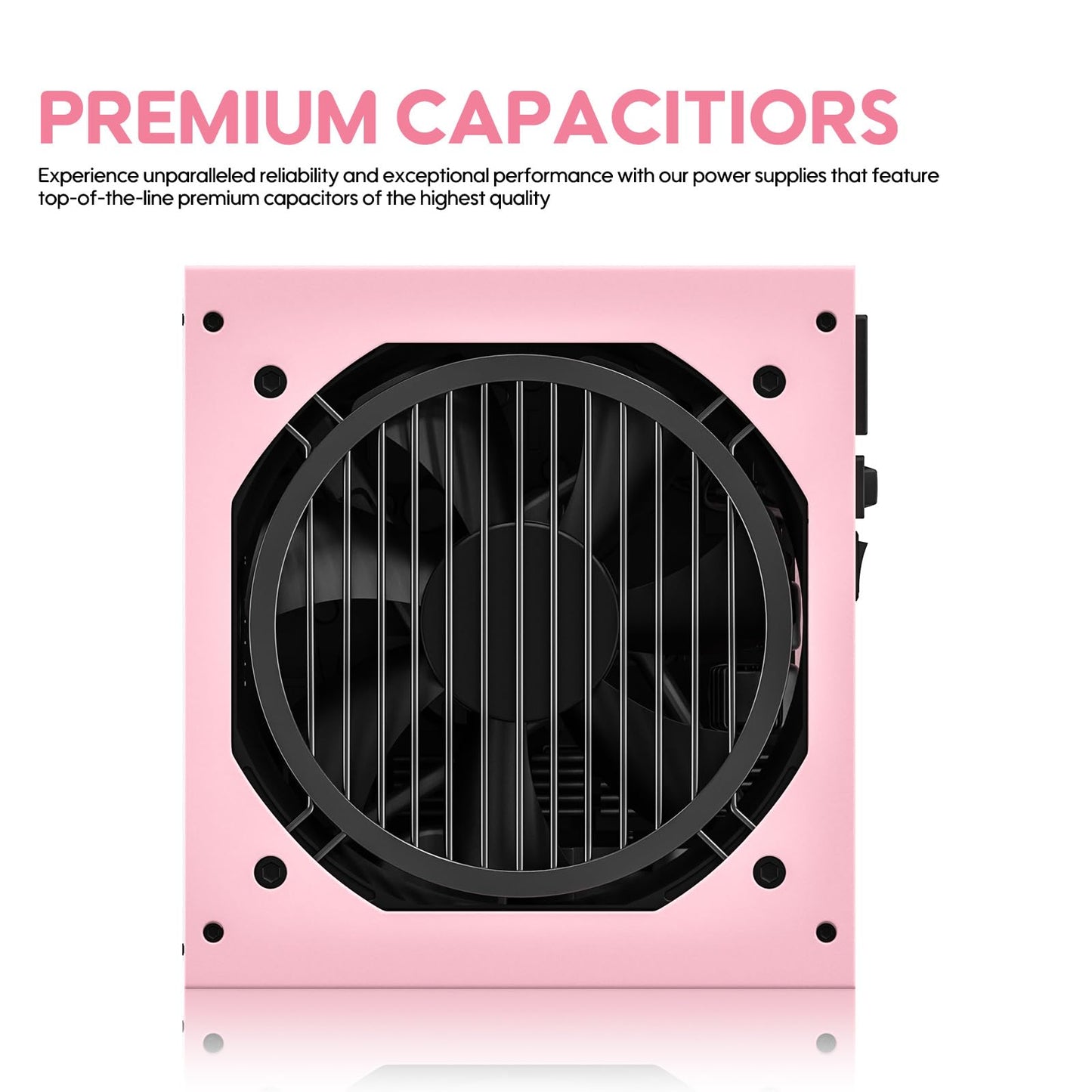 Vetroo 1000W Pink Power Supply ATX 3.1 Ready Dual PCIe 5.1, 80 Plus Gold Full Modular, Eco Mode with 120mm FDB Fan, Compact Size, 10 Year Warranty for Gaming PC