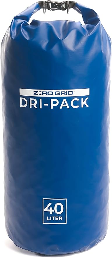 Zero Grid Waterproof Dry Bag - Floating Roll Top Drybag Keeps Dry 10L/20L/30L/40L Sizes for Backpacking, Kayaking, Boating, Camping, Fishing, Hiking, Made from Tough 500D Material