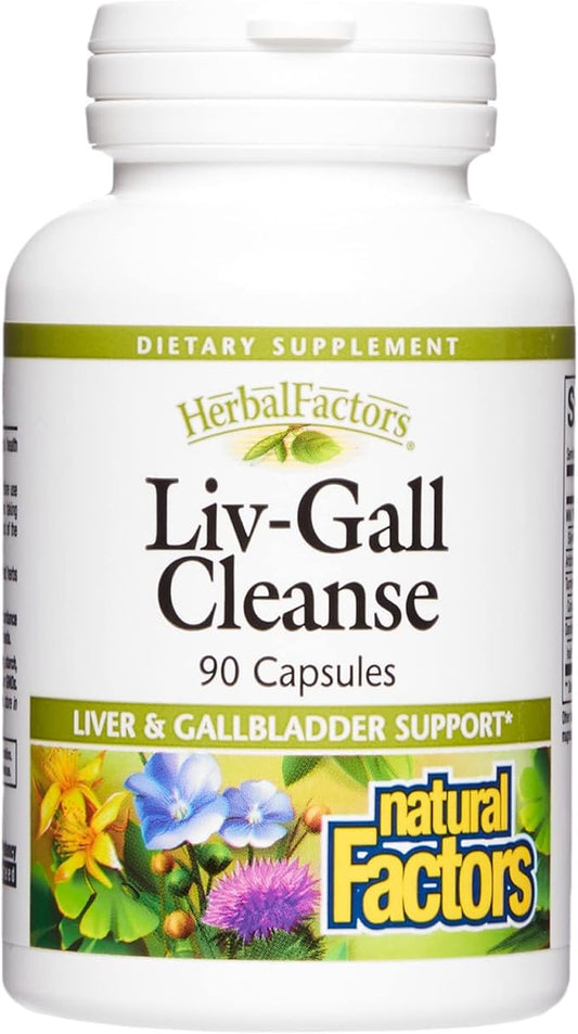 HerbalFactors by Natural Factors, Liv-Gall Cleanse, Supports Liver and Gallbladder Health, 90 capsules