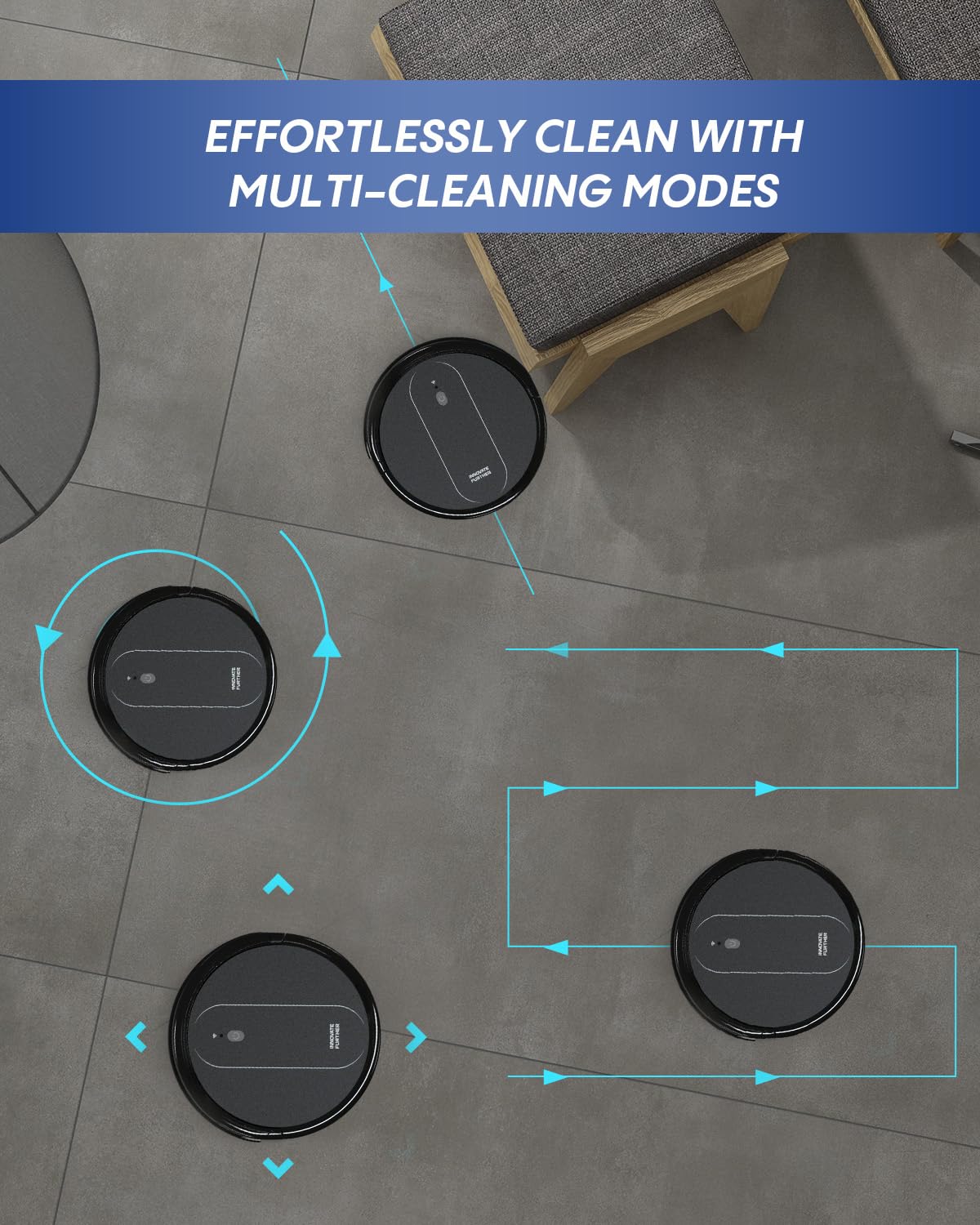 AZQQ Robot Vacuum and Mop: 2-in-1 Vacuum Robot 4000Pa Strong Suction & Alexa/APP Control & Central Brush & Self-Charging, Schedule Robot Vacuum Cleaner for Pet Hair, Hard Floor, Carpet