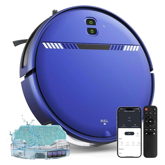 Robot Vacuum and Mop Combo, Automatic Slef-Cleaning Robotic Vacuum Cleaner for Pet Hair, Smart 2 in 1 Mopping Robot Vacuum with Schedule, WiFi/App/Voice, Slim, Ideal for Hard Floor, Carpet