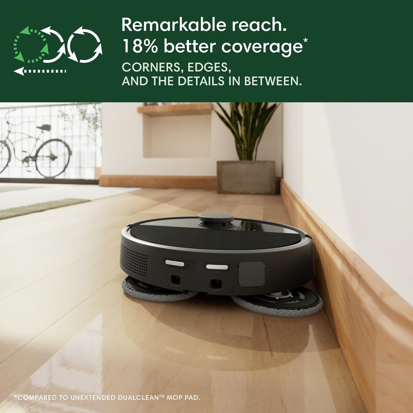iRobot Roomba Plus 505 Combo Robot Vacuum & Mop with AutoWash Dock - Extending Spinning Mop Pads, Self-Empties, Pad Wash & Heated Drying, Self-cleaning, Recognizes & Avoids Obstacles, LiDAR Navigation