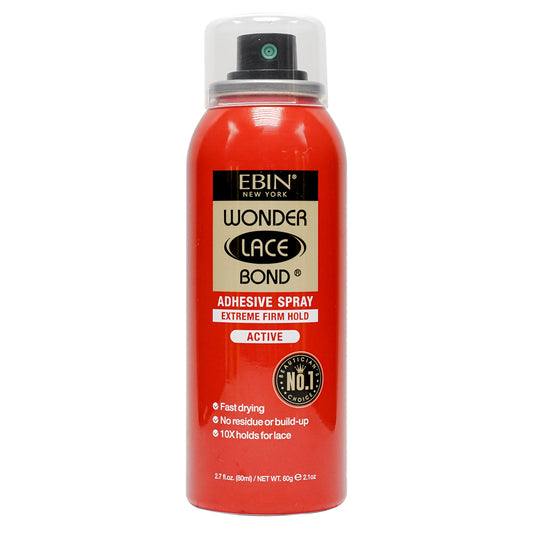 EBIN NEW YORK Wonder Lace Bond Adhesive Spray - Extreme Firm Hold 2.7oz/ 80ml| Active Use, Fast Drying, No Residue, No Build-up, All-day Powerful Hold, Easy Daily Wig Install