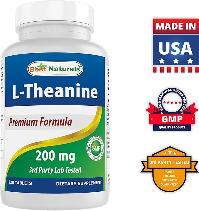Best Naturals L-Theanine 200mg & Ashwagandha Extract 500 Mg