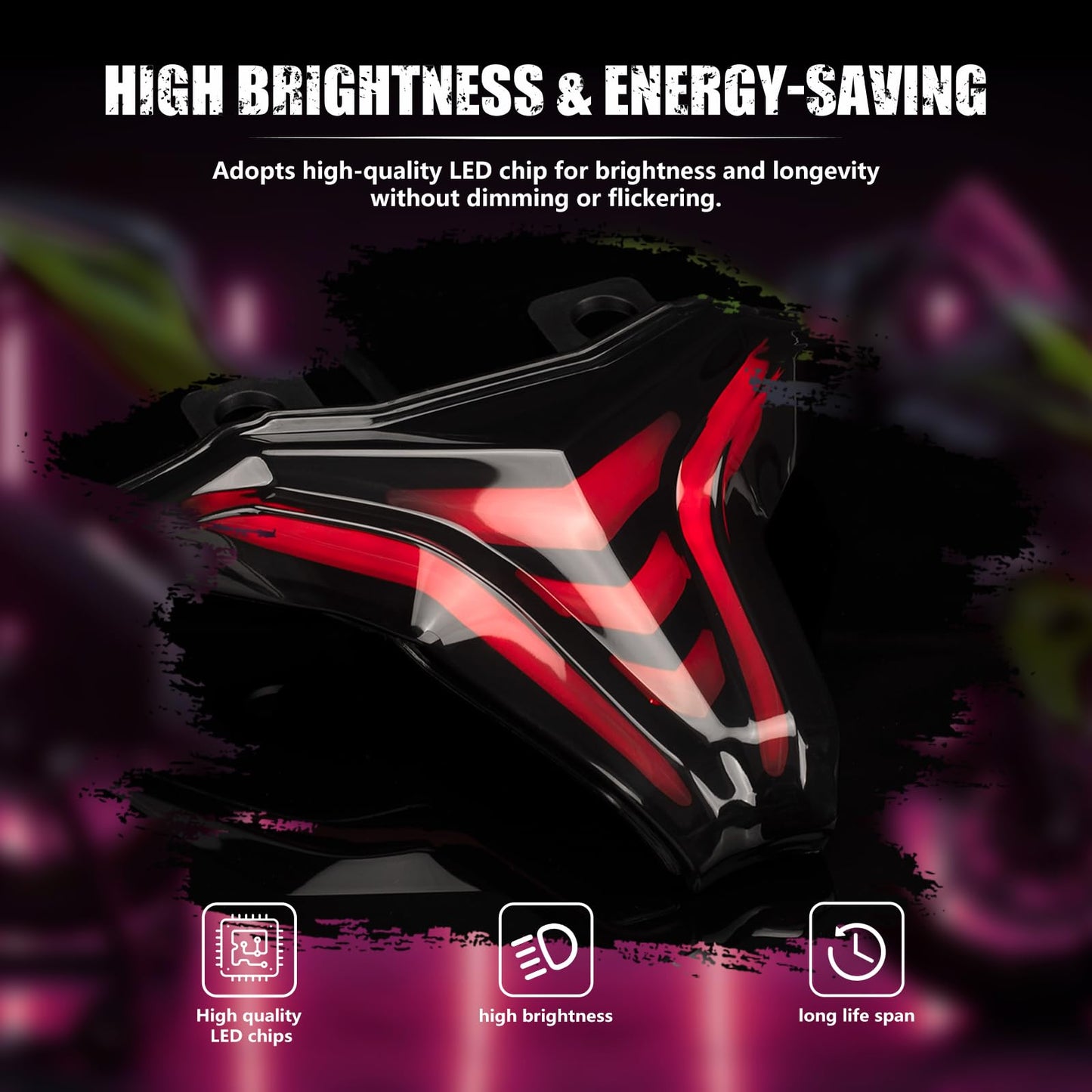 XINGWU Motorcycle LED Tail Lights RGB Control for NINJA 400 2018-2024 Z400 Z250 Z400 Z1000 Z1000R ZX6R ZX10R ZX10RR Rear Brake Light DRL with Turn Signals Sequential Dynamic Indicator