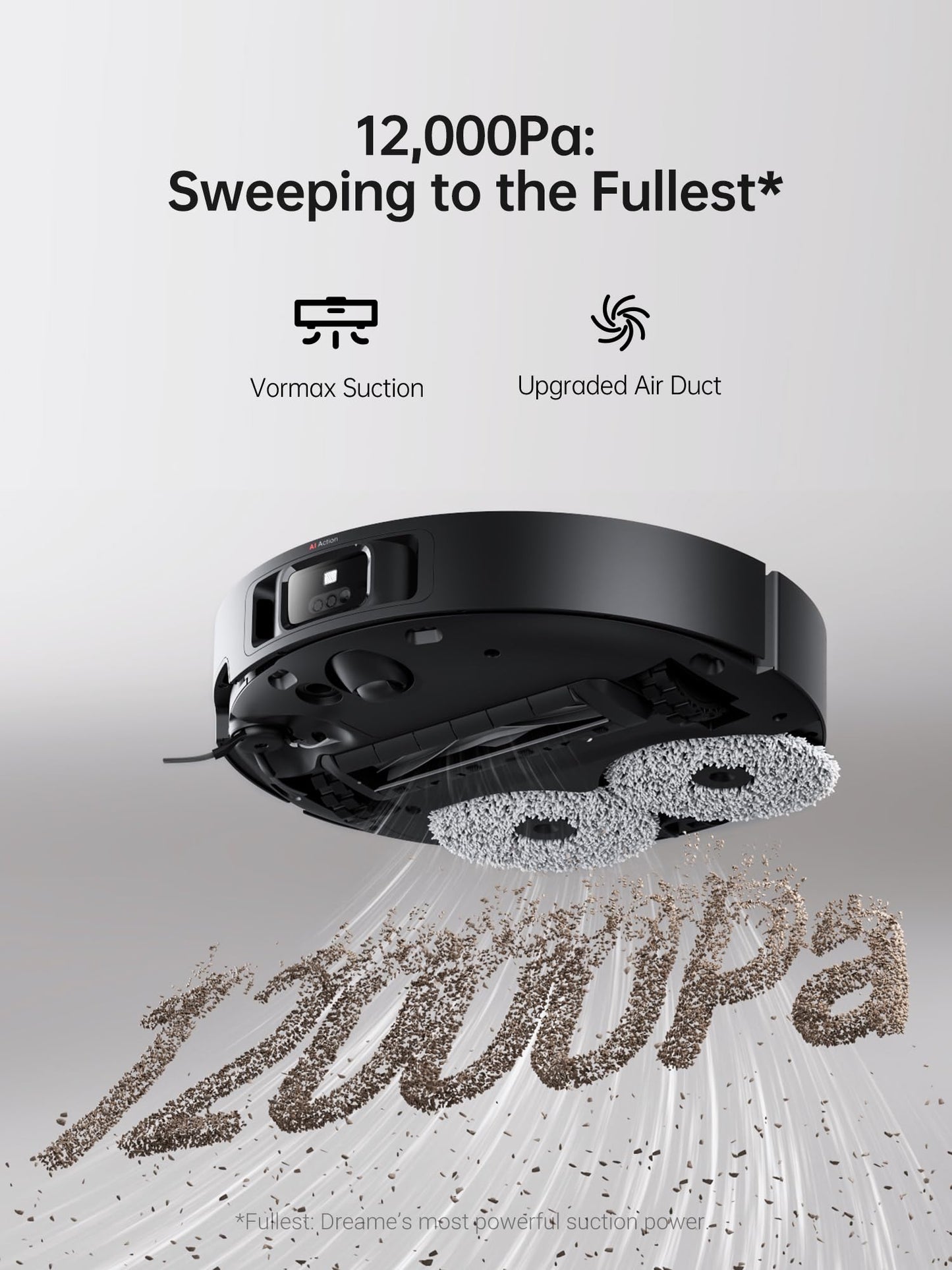 DREAME X40 Ultra Robotic Vacuum with Removable & Liftable Mop, 12,000Pa Suction, Side Brush Extensive Cleaning, 158°F Mop & Washboard Self Cleaning, Auto-Empty, Auto Refill, liftable Brushes