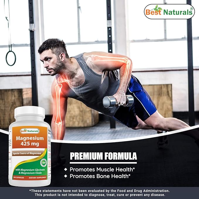 Best Naturals Vitamin K2 (MK7) with D3 & Magnesium Glycinate 425 mg