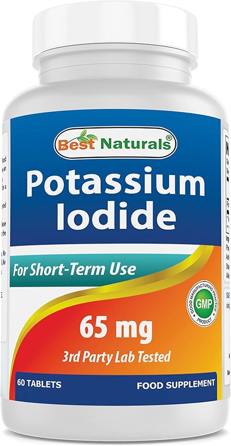 Best Naturals Potassium Iodide 65 mg - Dietary Supplement, 60 Tablets (60 Count (Pack of 1)) (1)