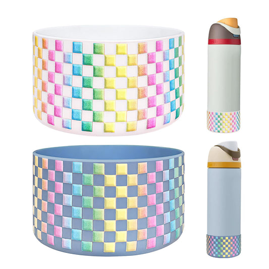 HEYSKAY 2PCS Silicone Boot for Owala Flask Water Bottle 24oz Anti-Slip Protective Sleeve for Owala Twist,FreeSip and Flip Stainless Steel Water Bottle BPA-Free Boot Bottom Base