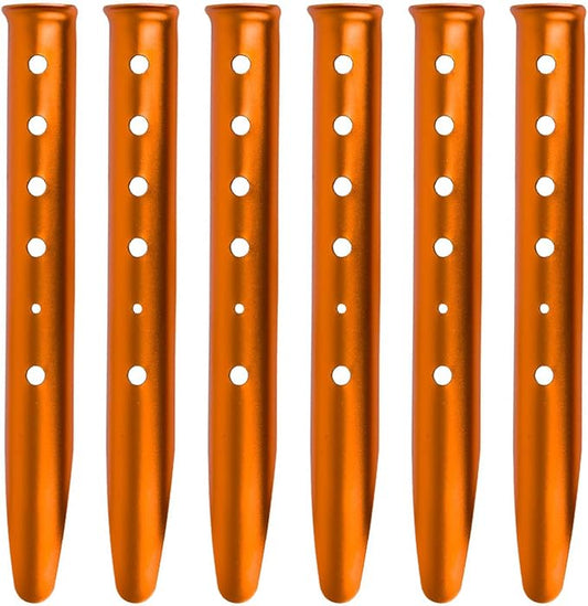 TRIWONDER 6X Snow and Sand Tent Stakes Pegs - Aluminum U-Shaped Tent Pegs Tent Nails Lightweight for Camping Hiking Backpacking