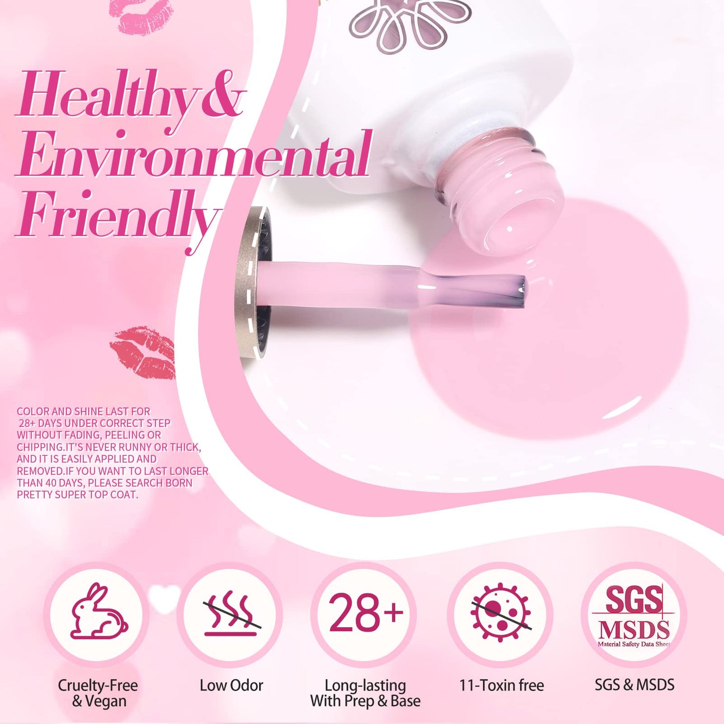 Born Pretty Pastel Gel Nail Polish Set Spring Summer Macaron Candy Sweet Color Gel Polish Easter Soft Pink Yellow Purple Blue Green Colors Collection 7ML 6PCS Nail Art Gift Box