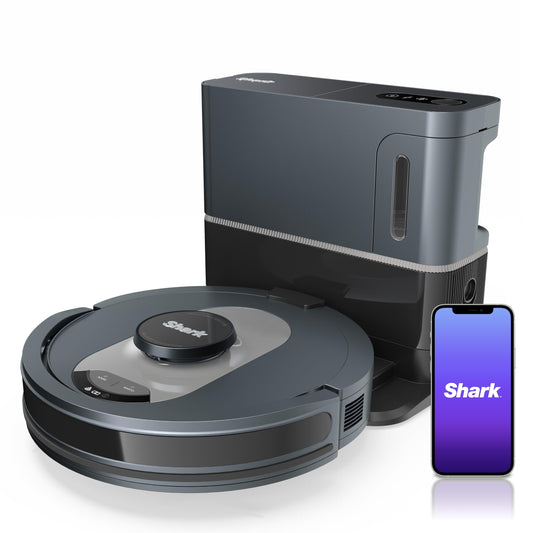 Shark UR2500SR AI Ultra Robot Vacuum, with Ultra Clean, Home Mapping, 30-Day Capacity Bagless Self Empty Base, Perfect for Pet Hair, WiFi, Compatible with Alexa, Black/Silver (Renewed)