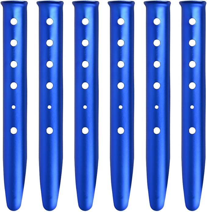 TRIWONDER 6X Snow and Sand Tent Stakes Pegs - Aluminum U-Shaped Tent Pegs Tent Nails Lightweight for Camping Hiking Backpacking