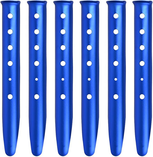 TRIWONDER 6X Snow and Sand Tent Stakes Pegs - Aluminum U-Shaped Tent Pegs Tent Nails Lightweight for Camping Hiking Backpacking