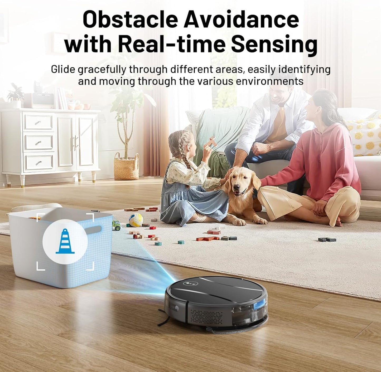 Tipdiy Robot Vacuum and Mop Combo,4200Pa Powerful Robotic Vacuum Cleaner with Self-Charging, Home Automatic Robot Aspiradora for Hard Floor, Low Carpet, Pet Hair, App&Voice&Remote Smart Control